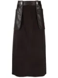 Low Classic high-waisted A-line skirt - Brown