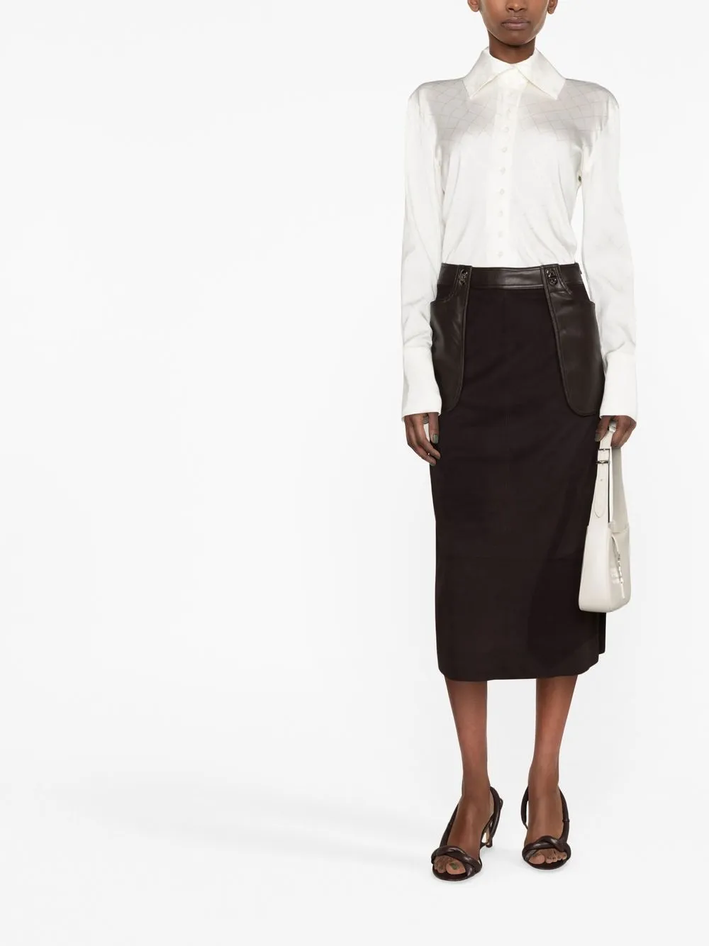 Low Classic Rok met A-lijn - Bruin