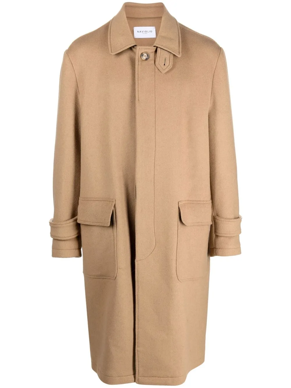 

NAVIGLIO MILANO single-breasted wool coat - Neutrals