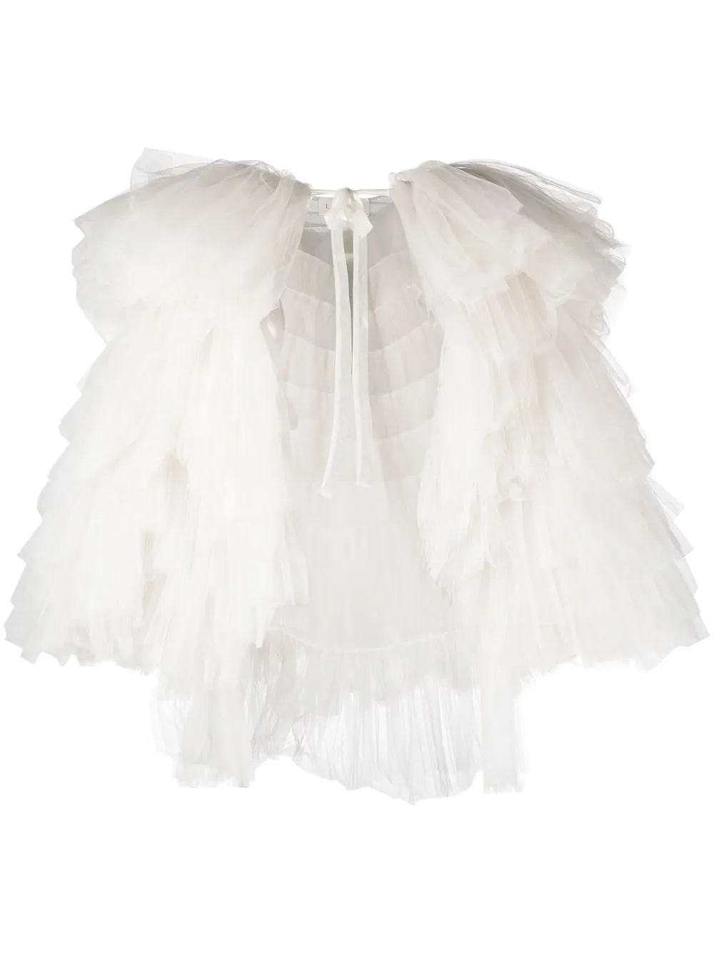 

Loulou layered tulle oversize jacket - White