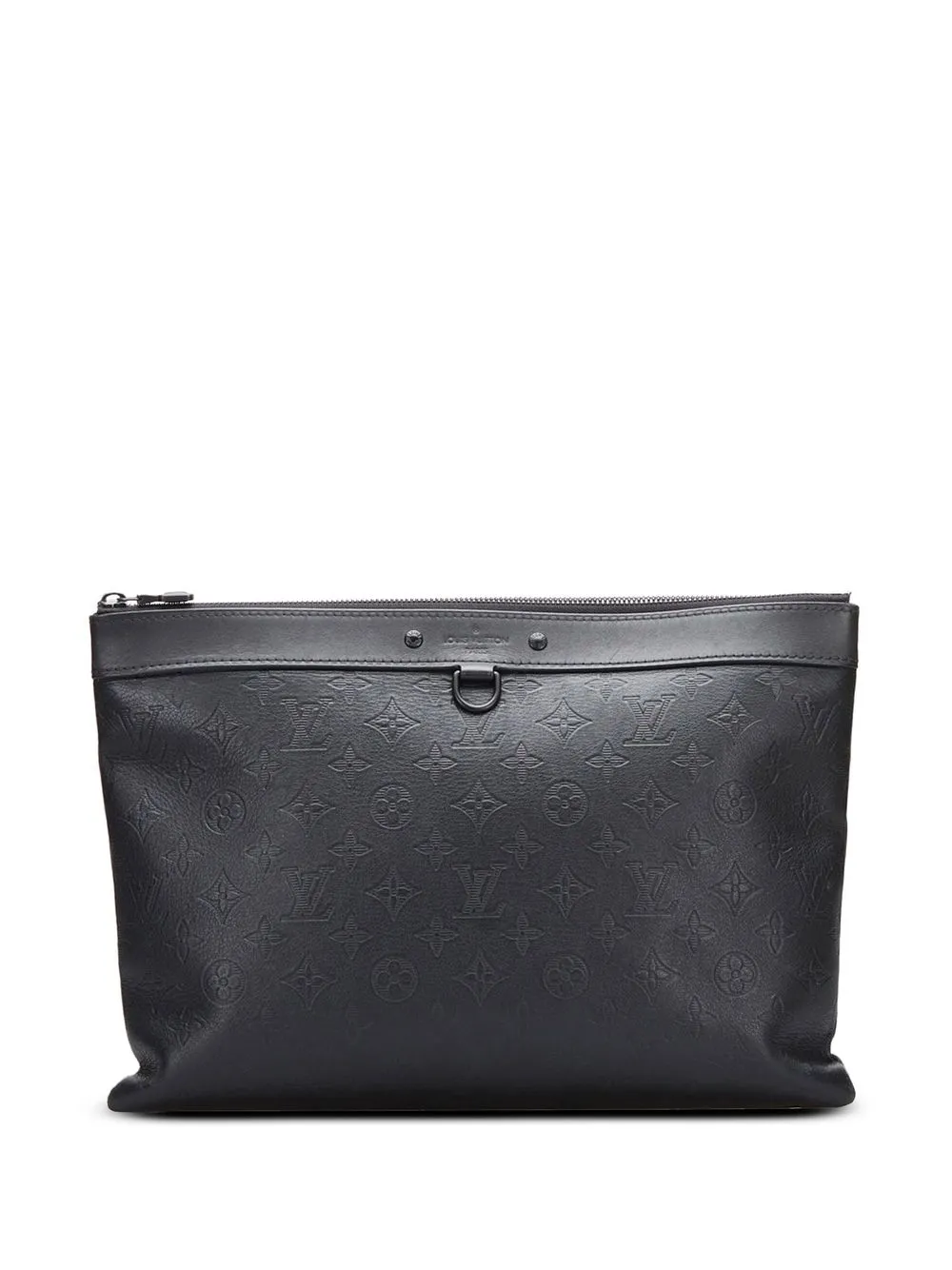 

Louis Vuitton 2020 pre-owned monogram Shadow Discovery clutch - Black