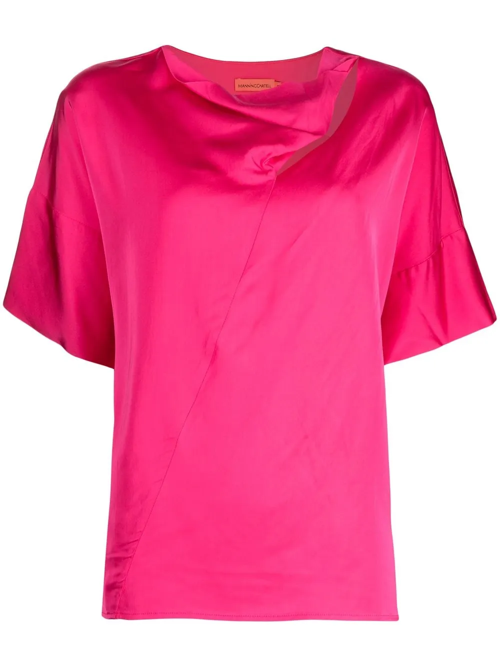 

MANNING CARTELL asymmetric-neck short-sleeves shirt - Pink