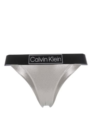 Calvin Klein Underwear metallic-finish Brazilian Bikini Bottoms