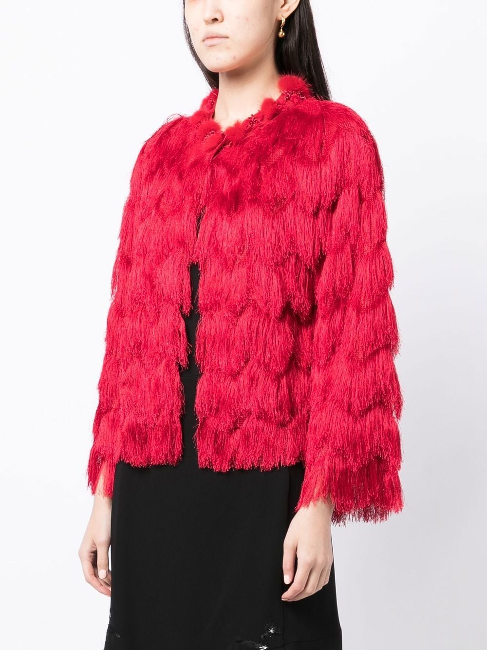 Shop Shiatzy Chen Genisis The Burning Fire Jacket In Red