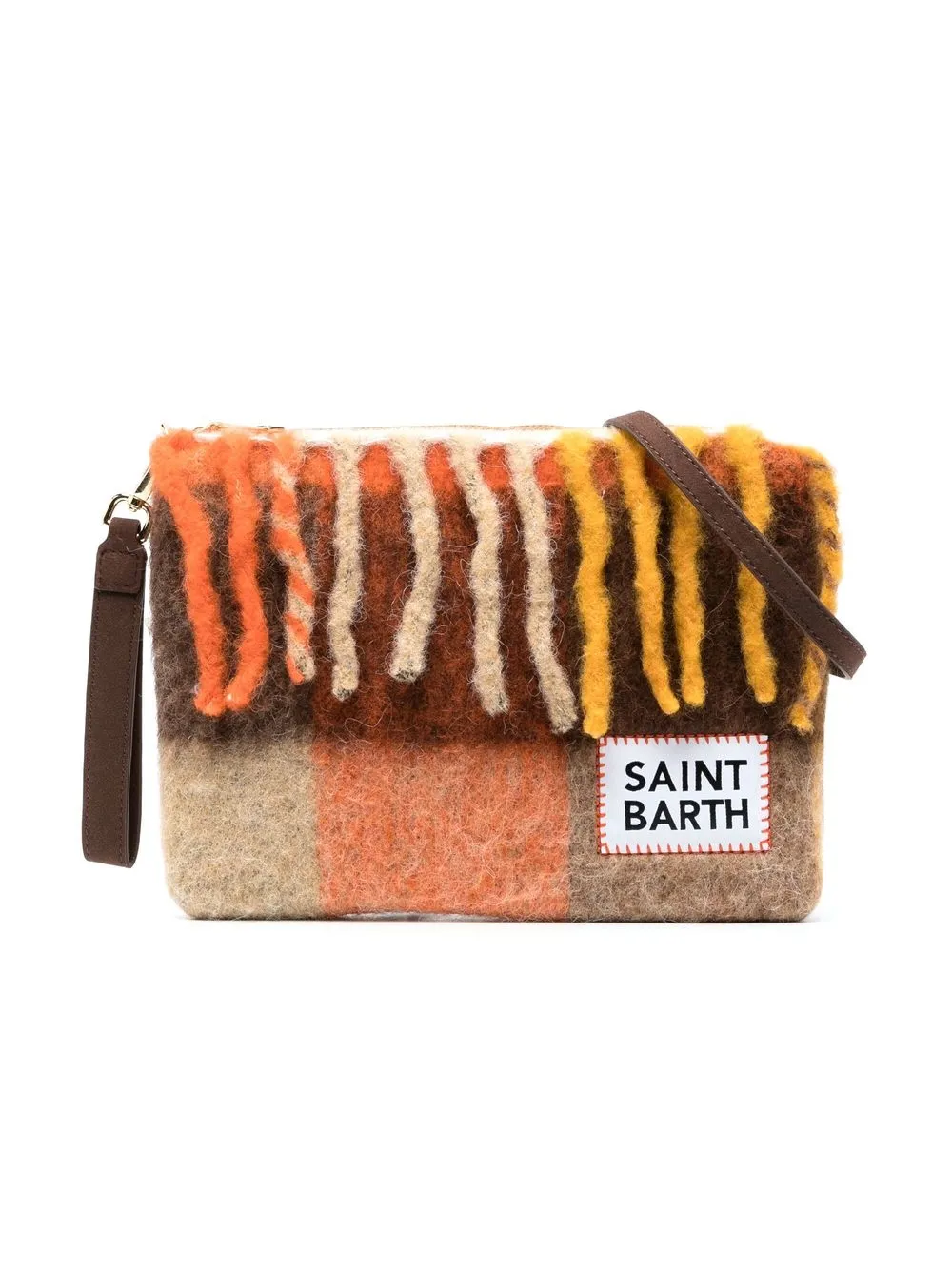 

MC2 Saint Barth Kids bolsa de hombro Parisienne Blanket - Marrón