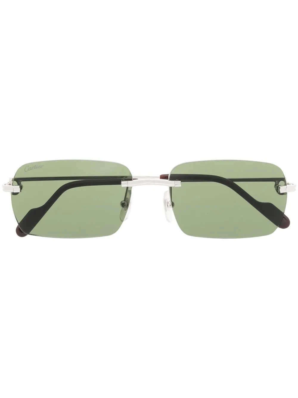 

Cartier Eyewear lentes de sol con armazón rectangular - Plateado