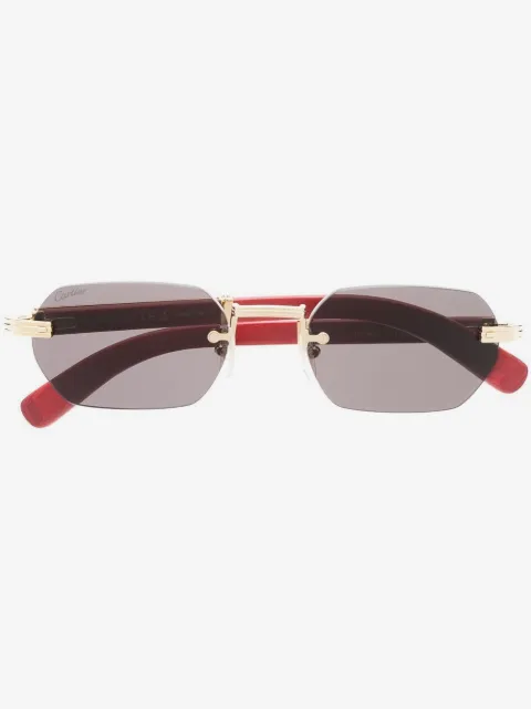 Cartier Eyewear tinted geometric-frame sunglasses