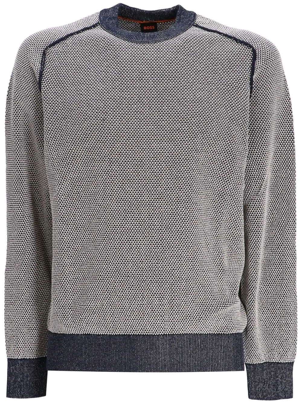 

BOSS ribbed-knit crew neck jumper - Grey