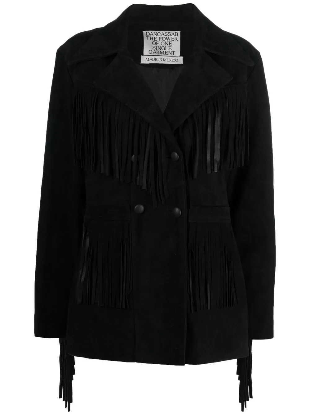 

DANCASSAB Rivera fringed jacket - Black