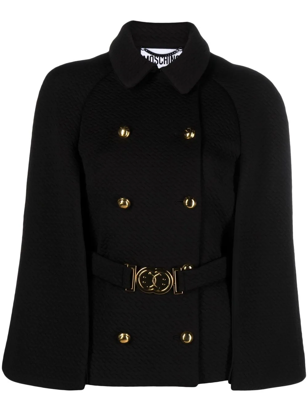 

Moschino double-breasted belted jacket - Black