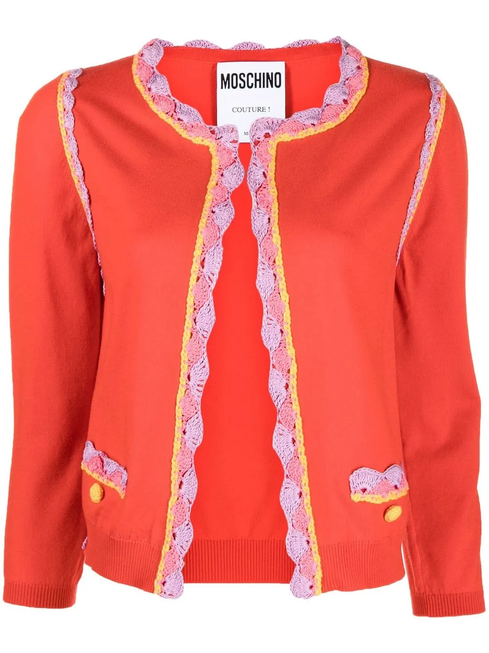 

Moschino knitted round-neck cardigan - Red