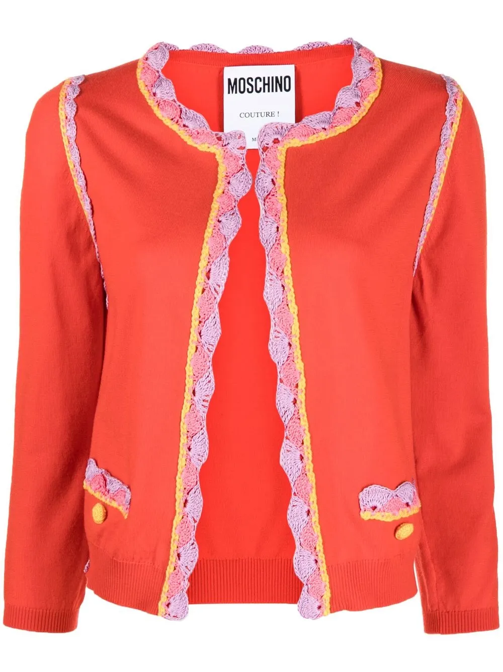 

Moschino cárdigan tejido con cuello redondo - Rojo