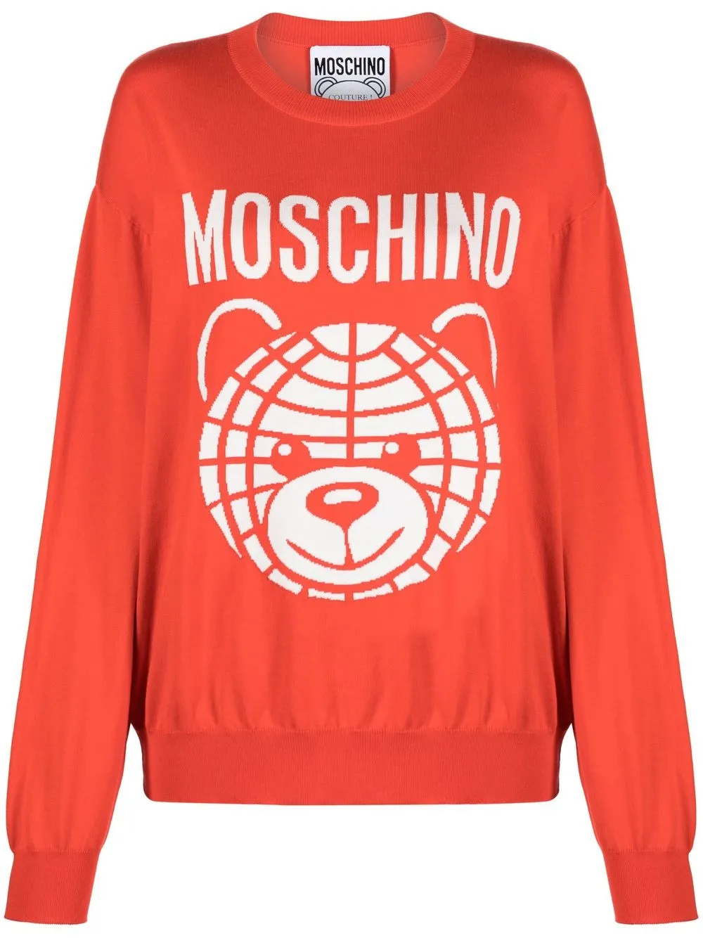 

Moschino Teddy Bear intarsia knit jumper - Orange