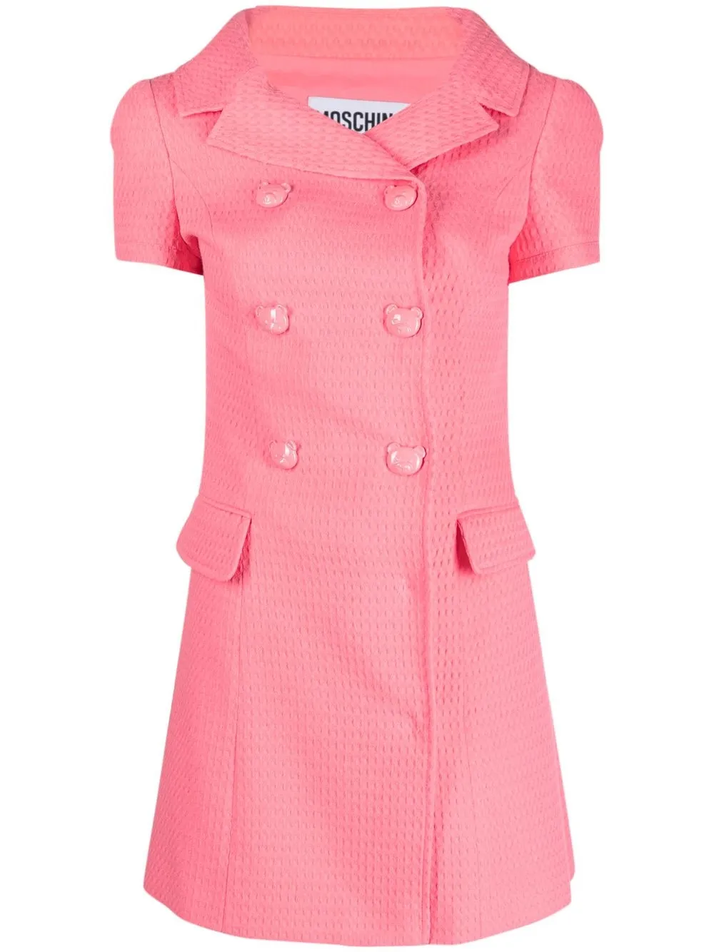 

Moschino double-breasted mini dress - Pink