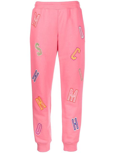 Moschino logo-lettering track pants