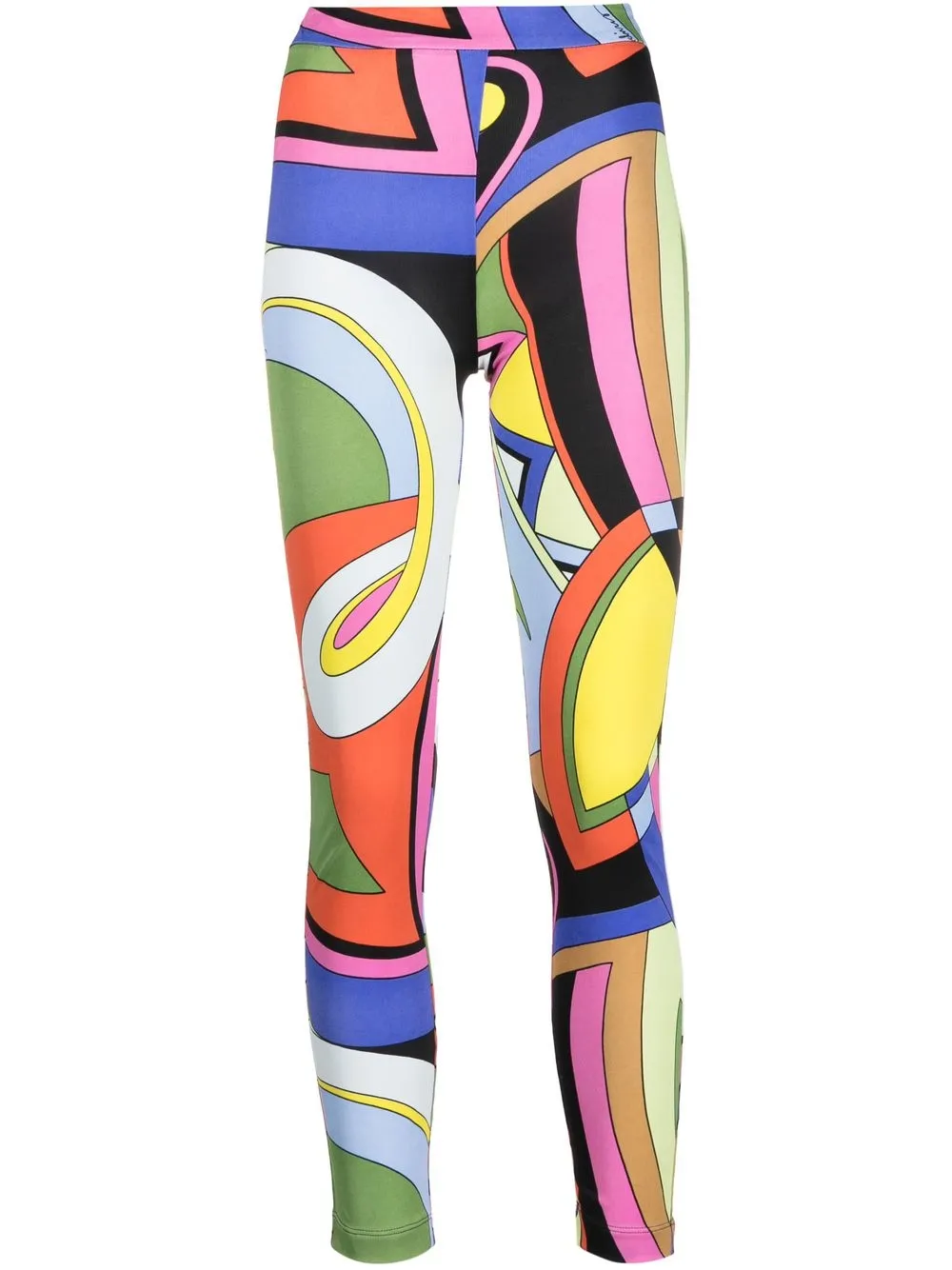 

Moschino abstract-print high-waist leggings - Yellow