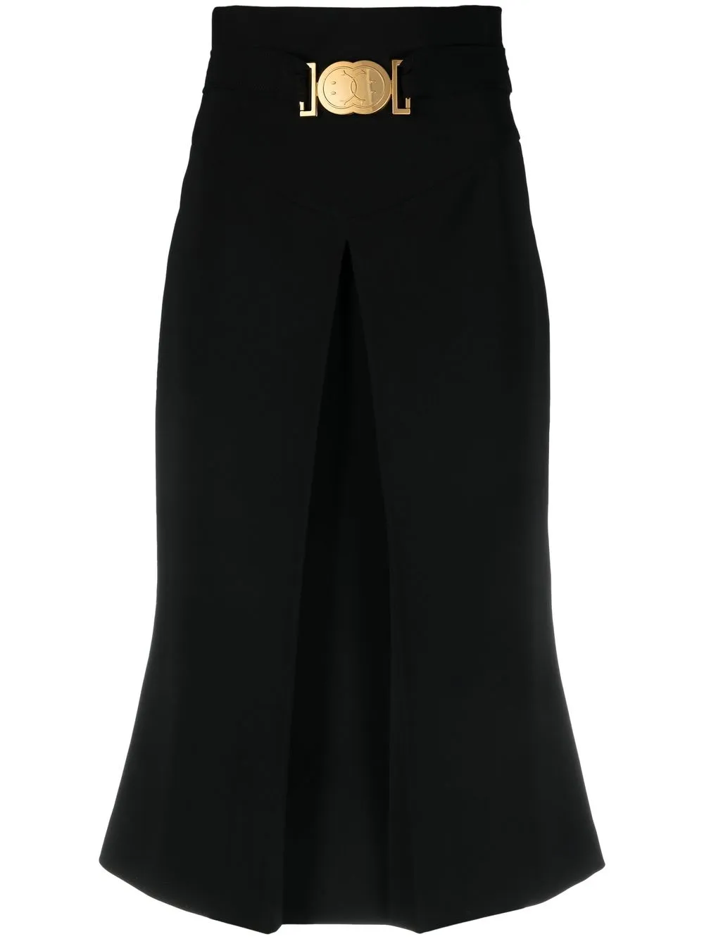 

Moschino belted flared pencil skirt - Black