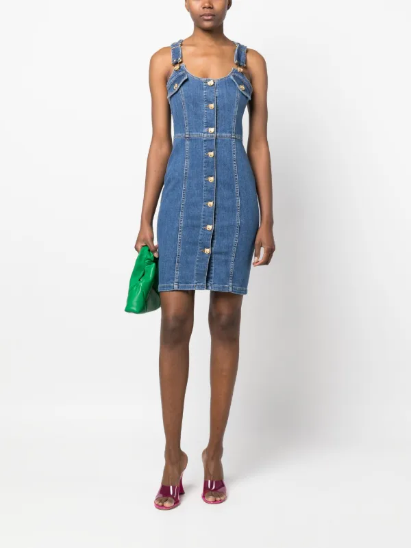 Moschino ジーンズジップディテールミニデニムドレス MOSCHINO JEANS デニム ミニドレス | ブルー | FARFETCH JP