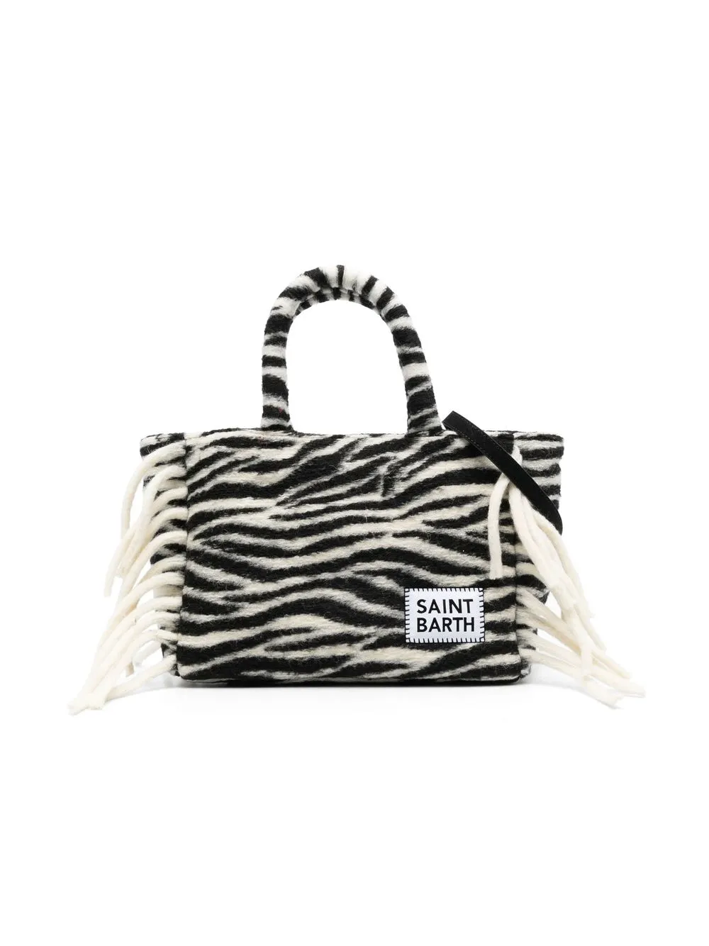 

MC2 Saint Barth Kids zebra-print tote bag - Black