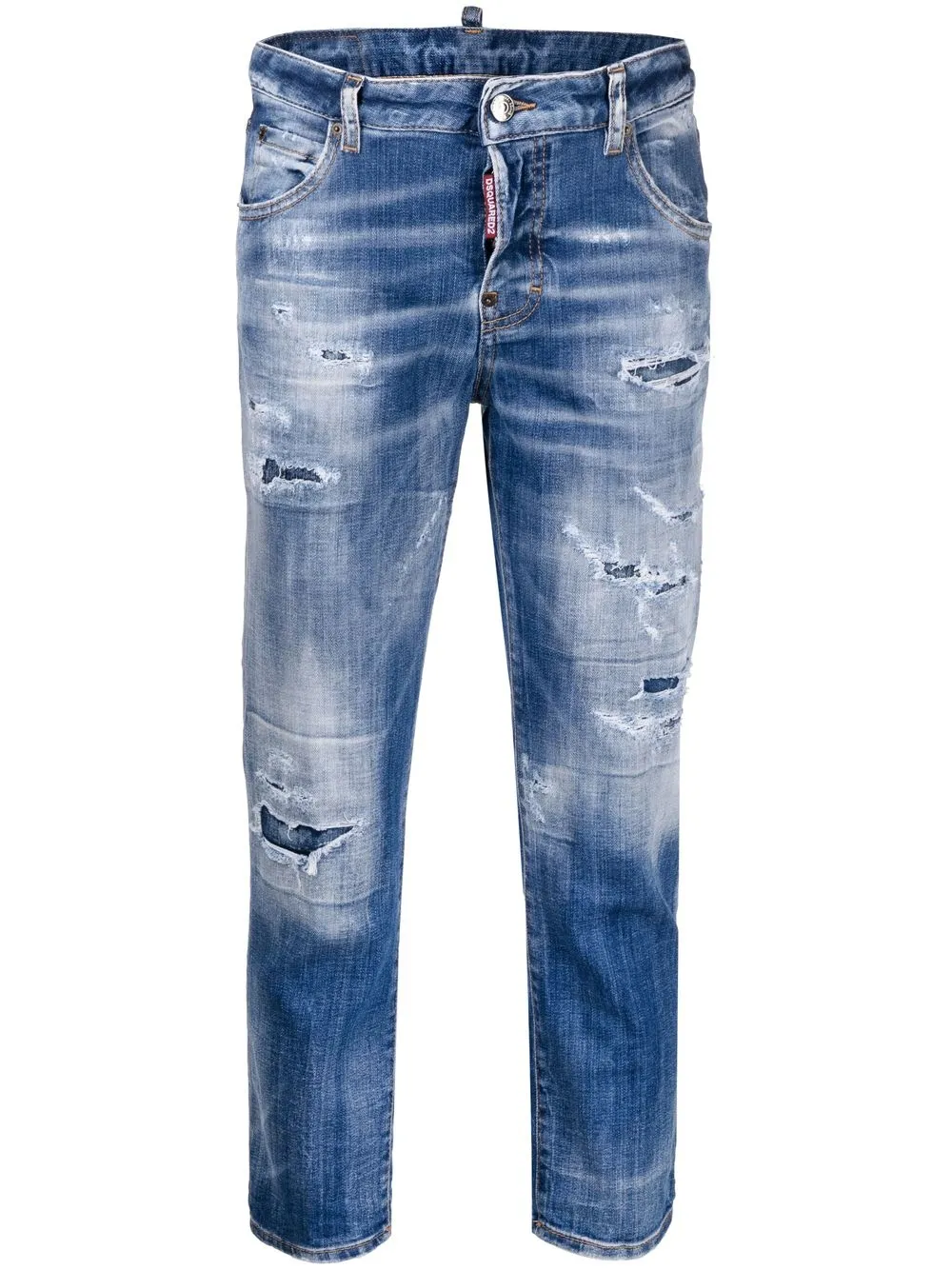 

Dsquared2 Cool Girl distressed cropped jeans - Blue