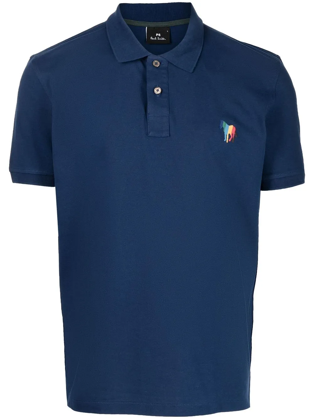 

PS Paul Smith rainbow detail classic polo shirt - Blue