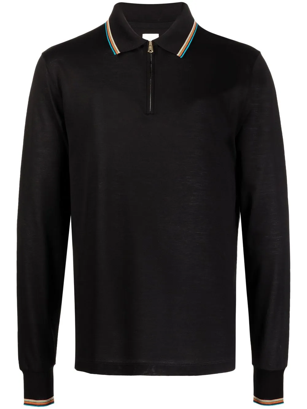 

Paul Smith piped-trim detail polo shirt - Black