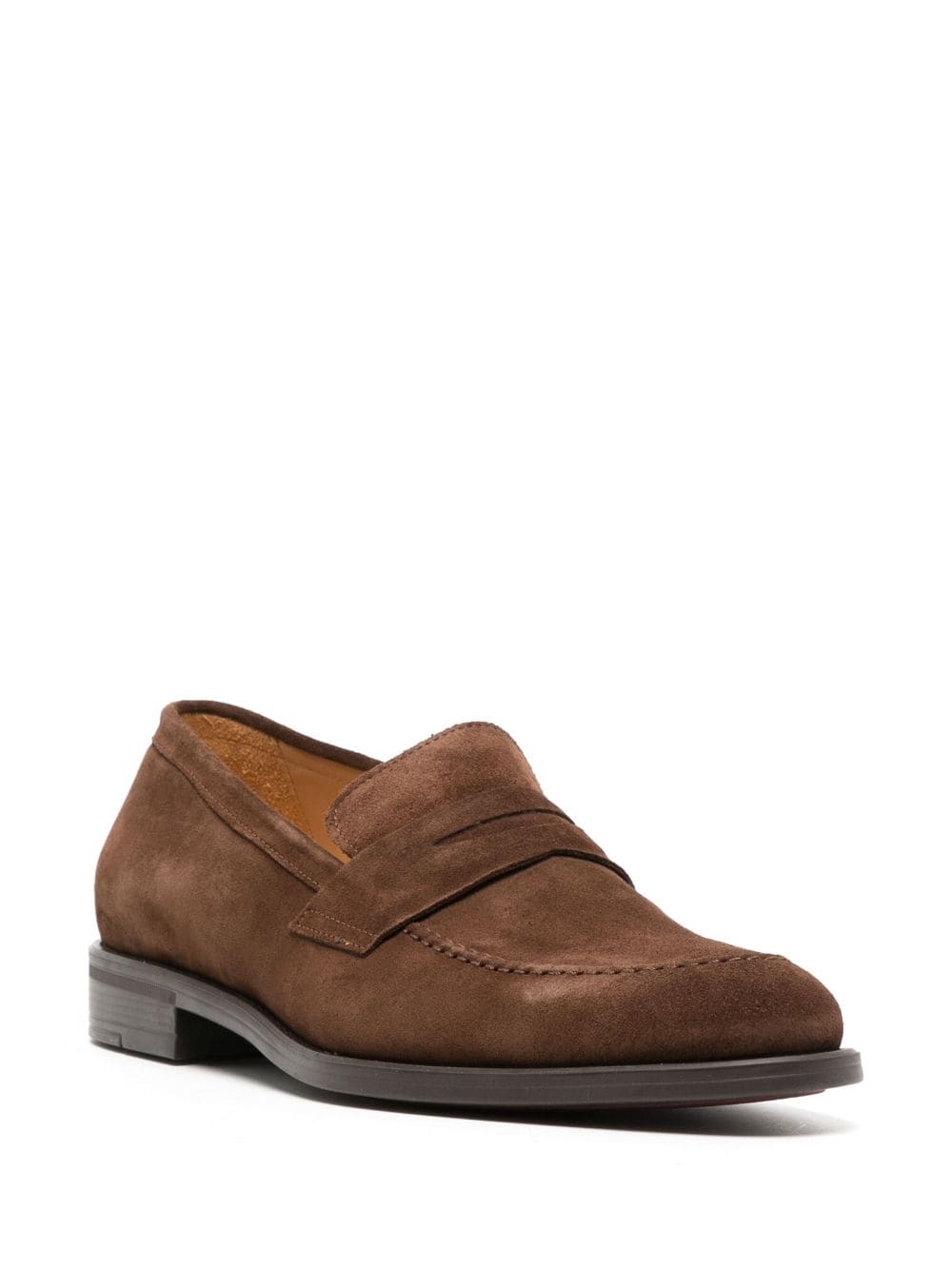Shop Ps By Paul Smith Almond-toe Loafers In Brown