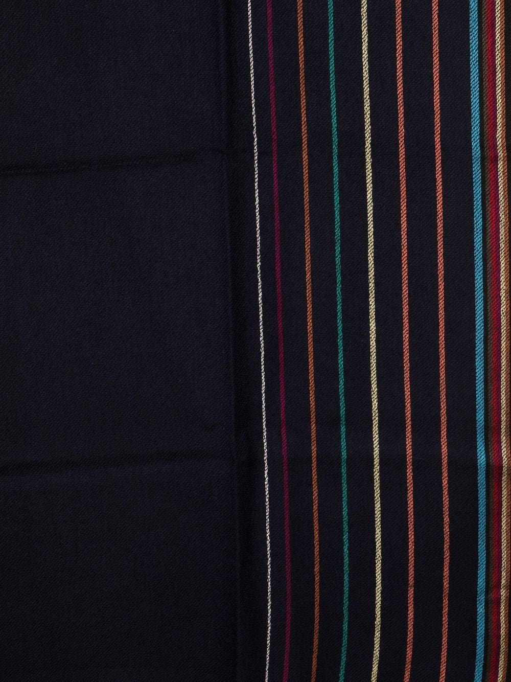 Shop Paul Smith Wool-silk Signature Stripe Scarf In Blue
