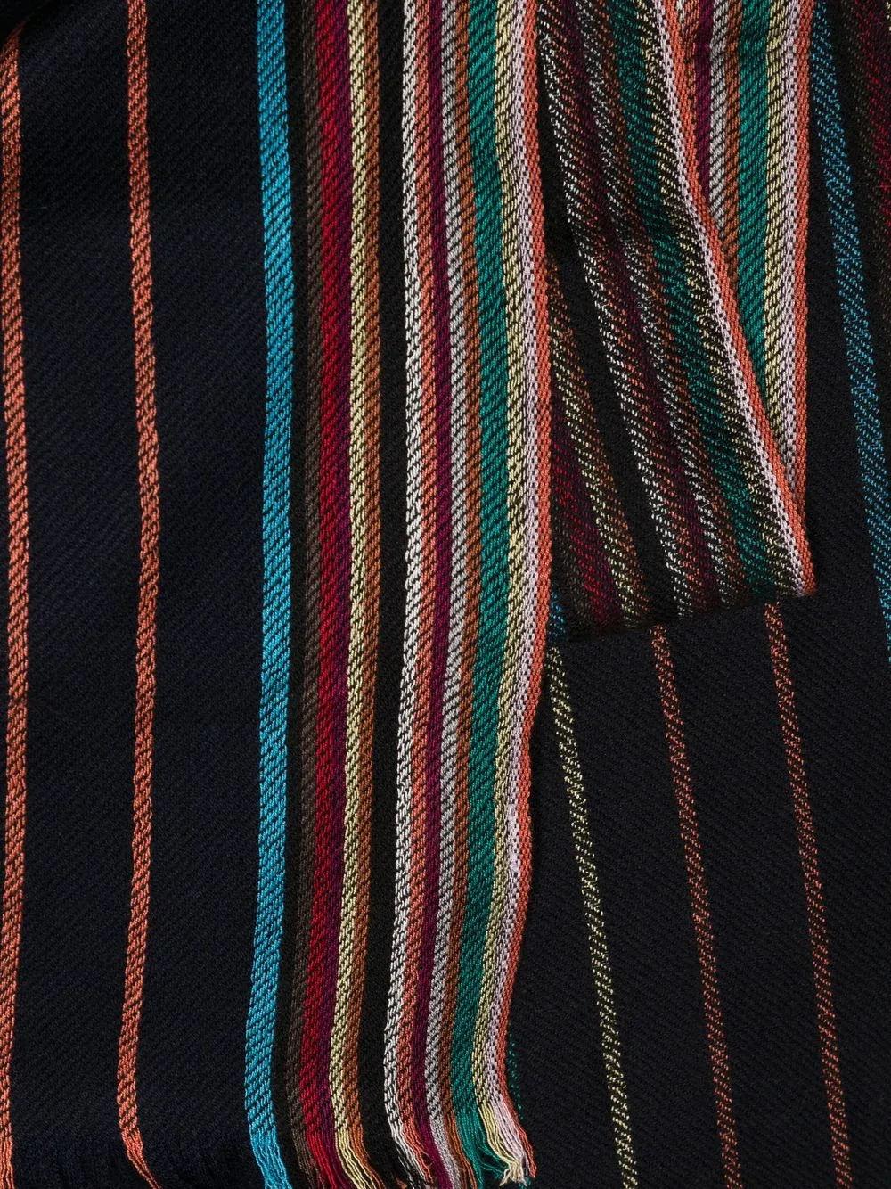 Shop Paul Smith Wool-silk Signature Stripe Scarf In Blue