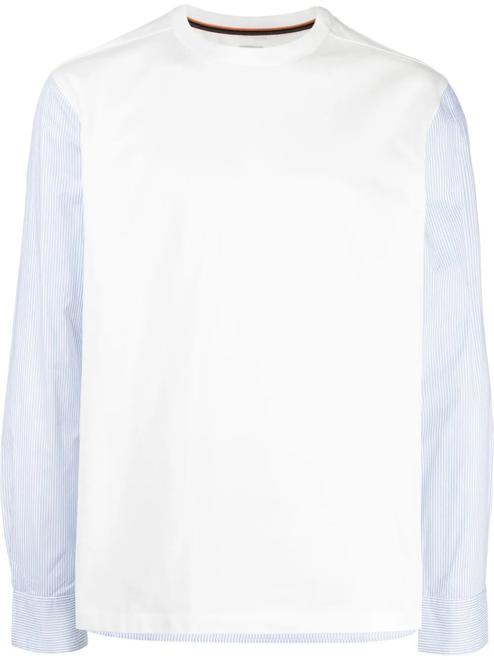 

Paul Smith playera manga larga con paneles - Blanco