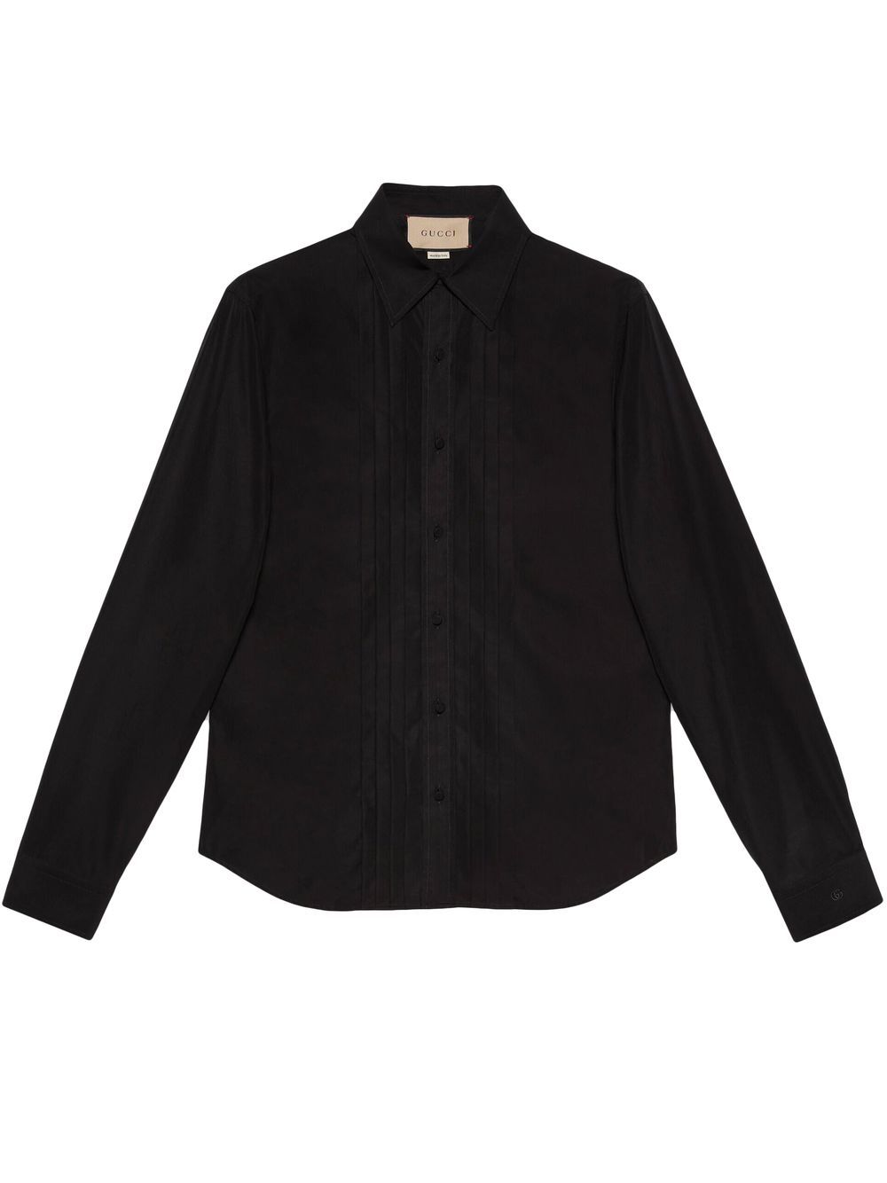 Image 1 of Gucci pleat-front cotton poplin shirt