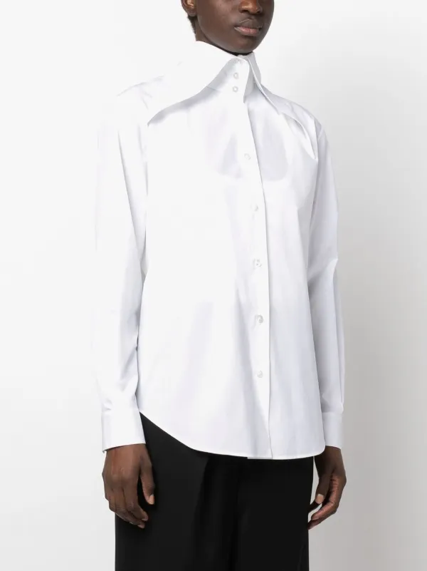 The Row ポインテッドカラー シャツ | ホワイト | FARFETCH JP The Row ポインテッドカラー シャツ | ホワイト | FARFETCH JP