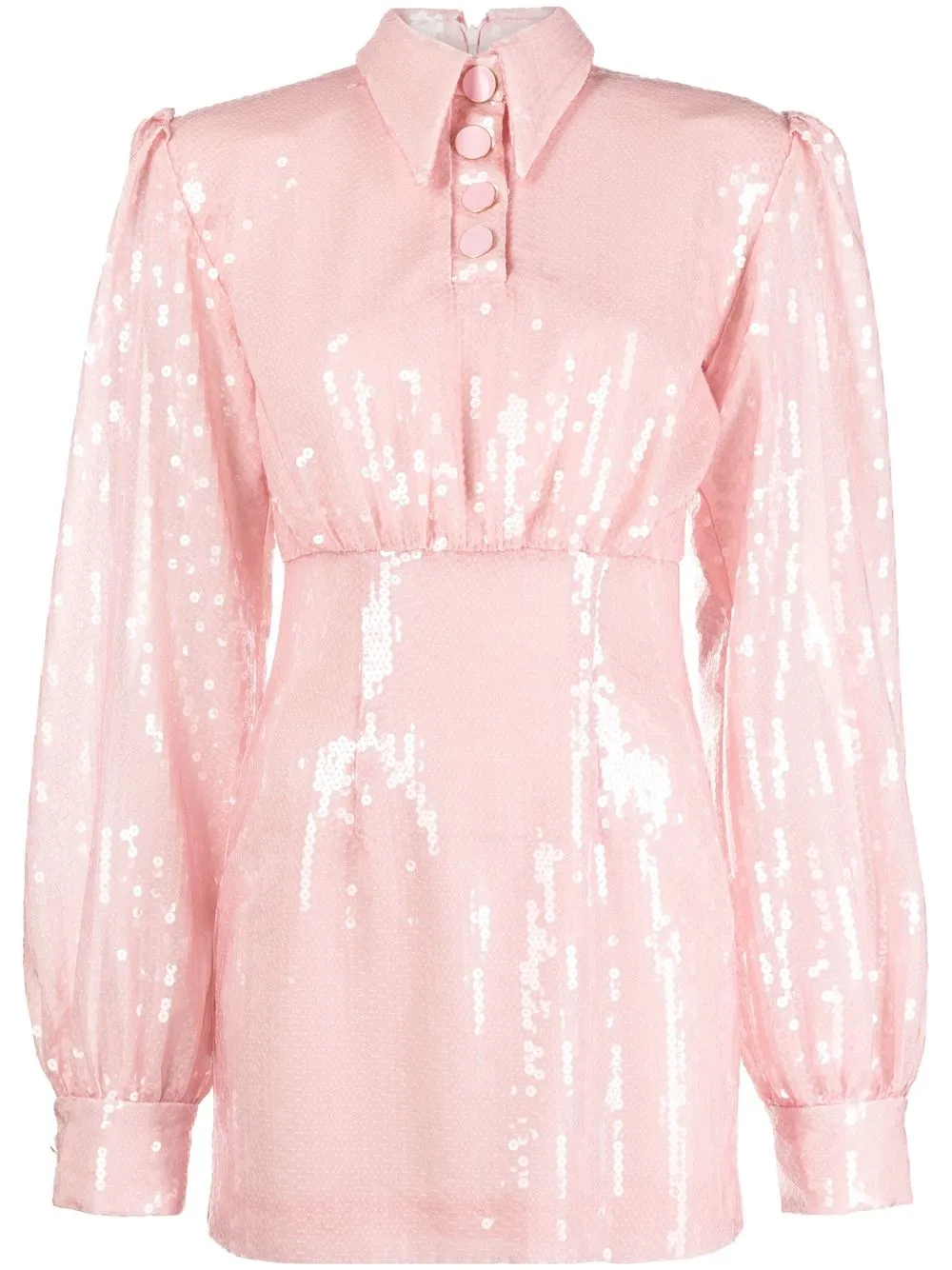 

Rowen Rose puff-sleeve sequin mini dress - Pink