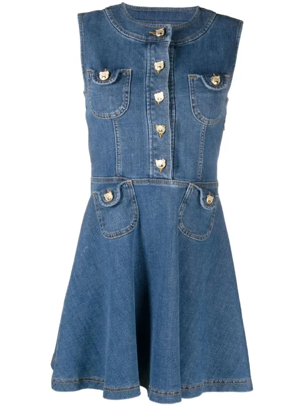 Moschino Denim Mini Dress Farfetch