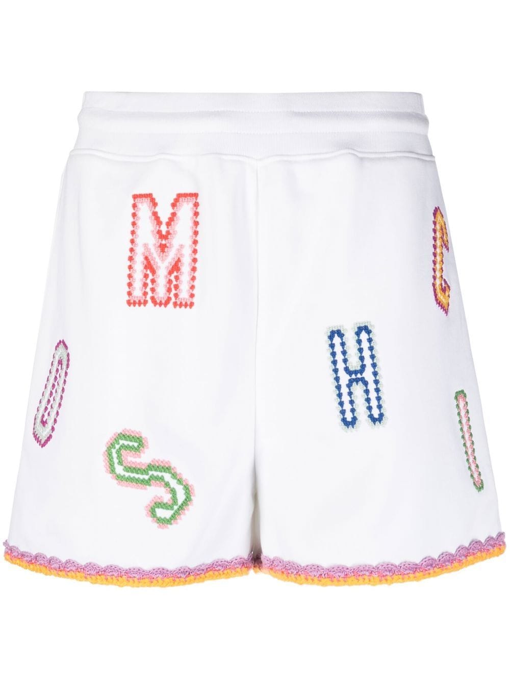 Moschino Shorts Mit Logo-stickerei In White