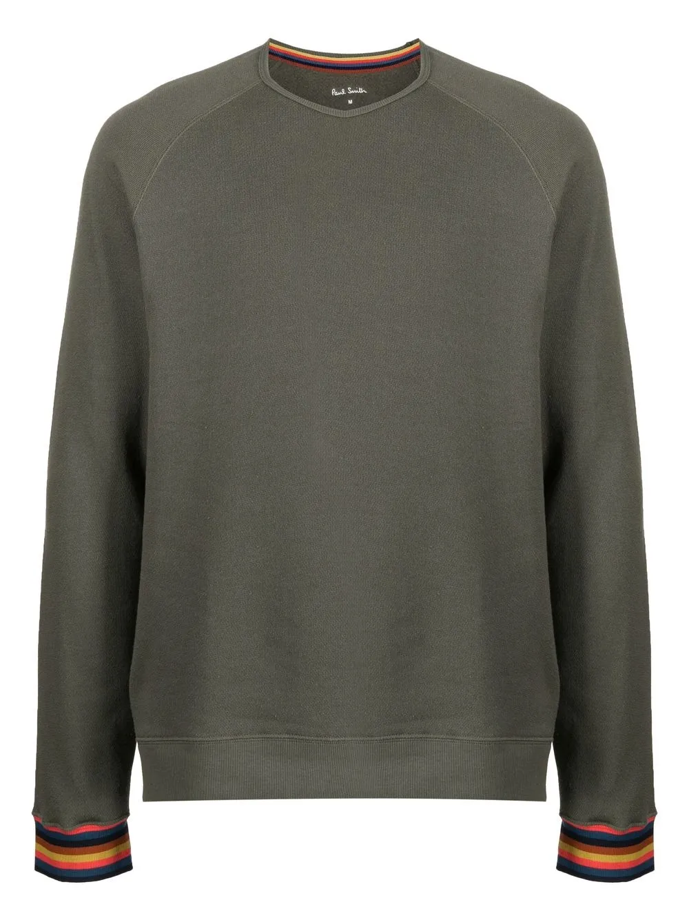 

Paul Smith striped-cuff cotton sweatshirt - Green