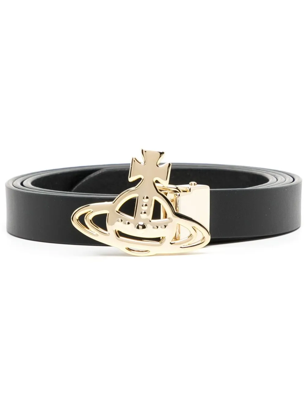 

Vivienne Westwood logo-plaque leather belt - Black