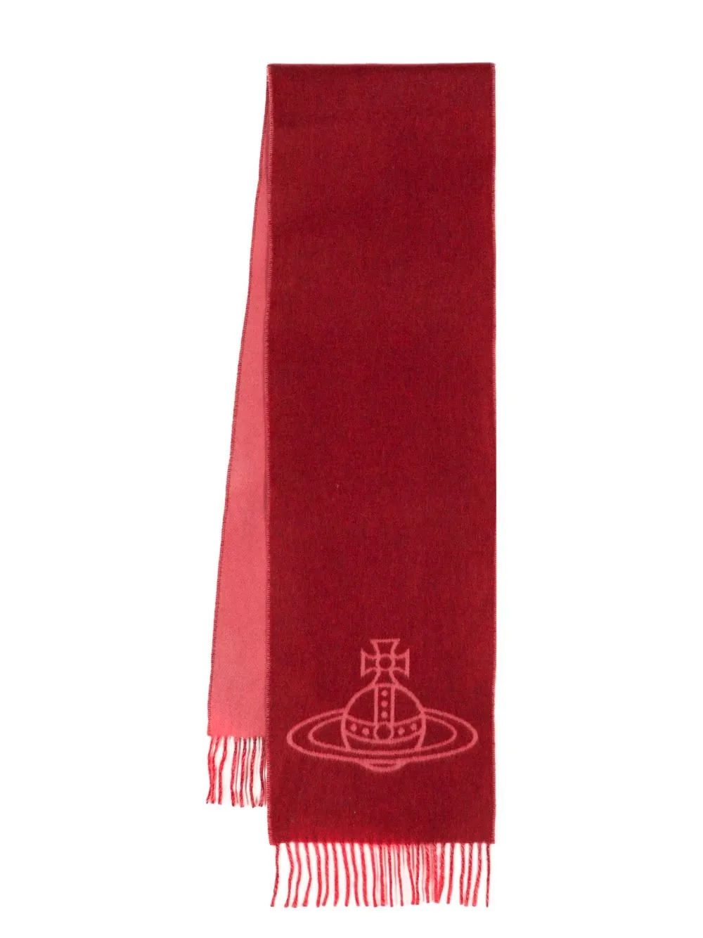 

Vivienne Westwood intarsia-knit logo scarf - Red