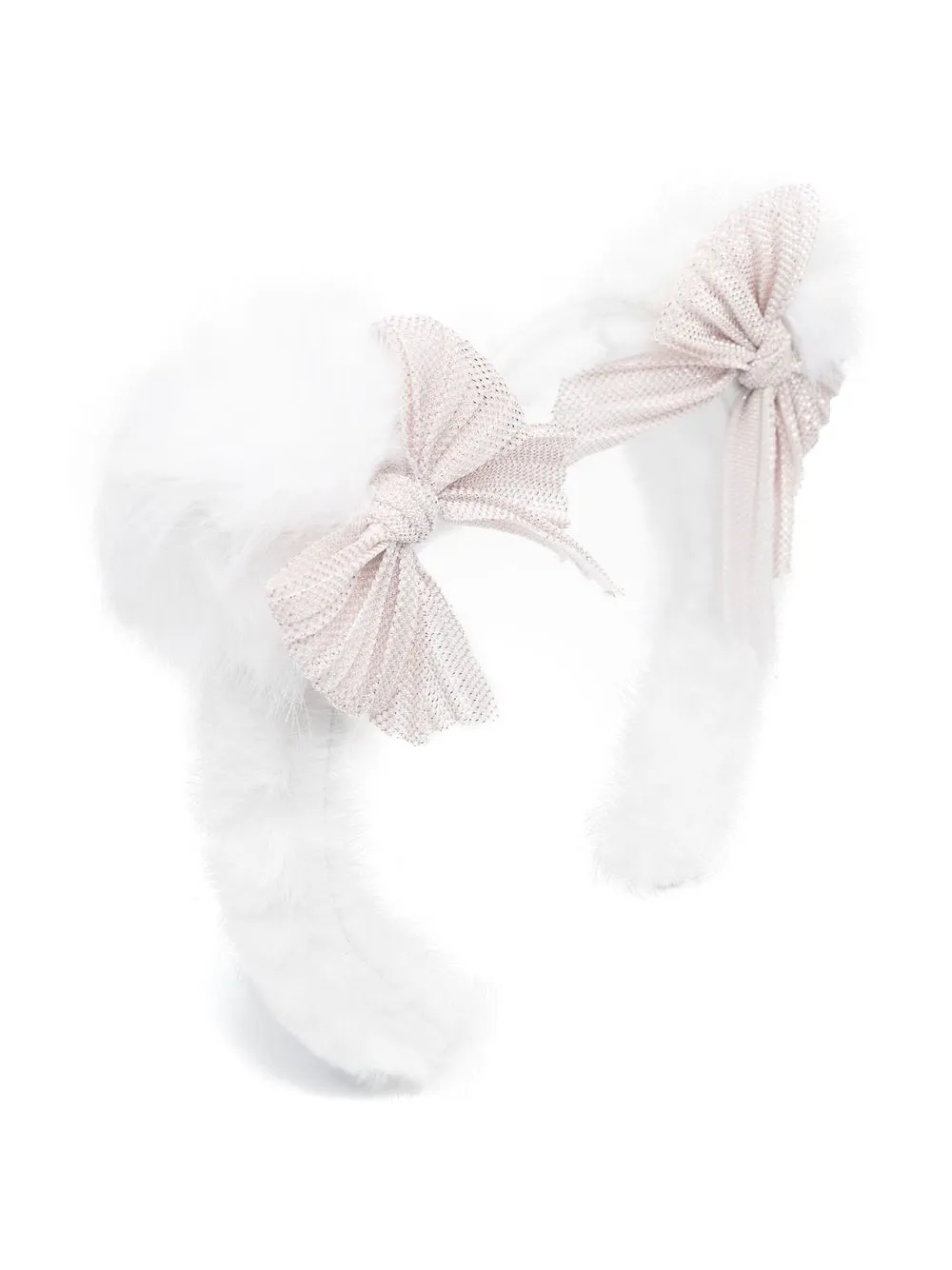 

Miss Grant Kids faux-fur head band - White