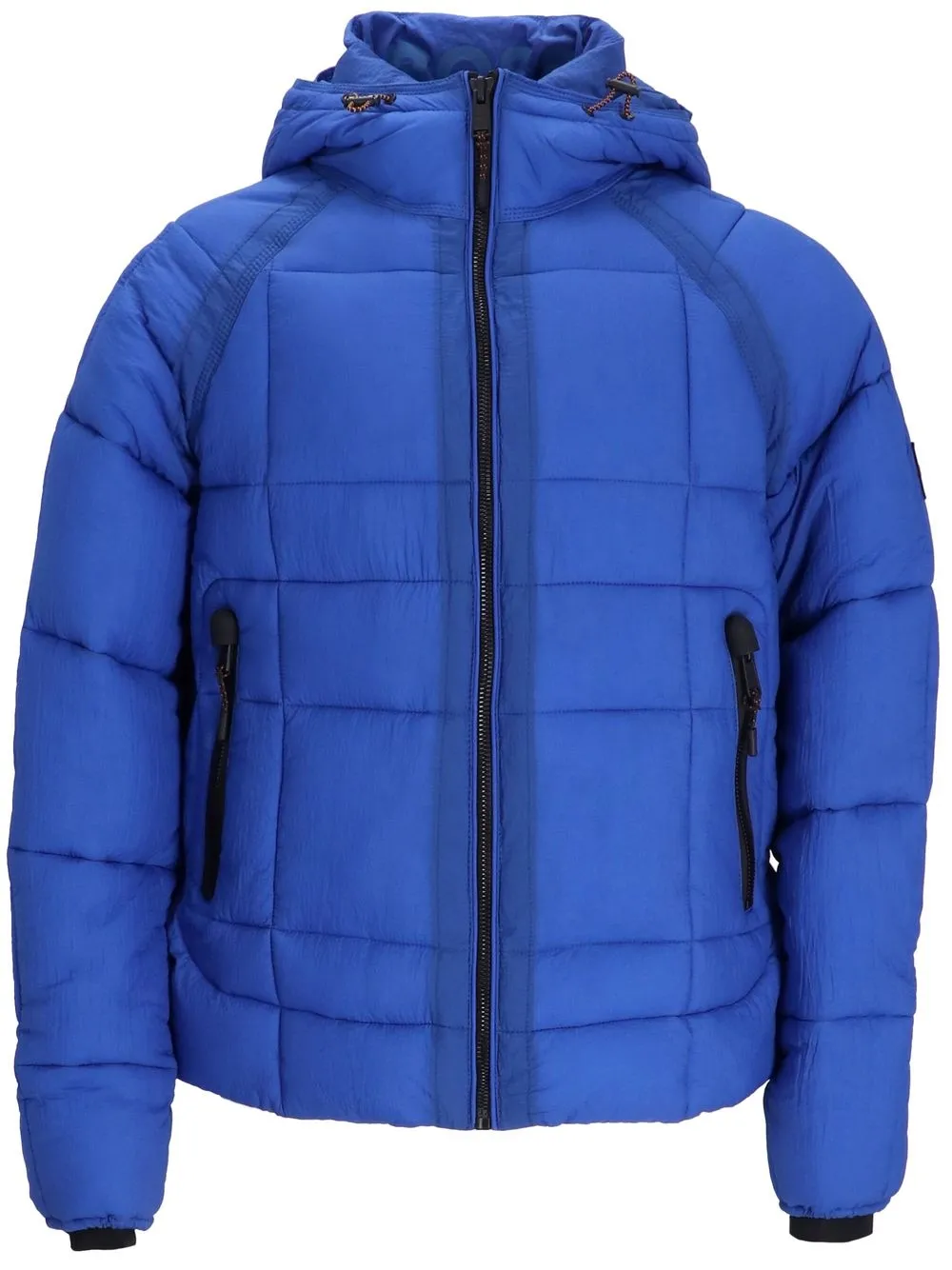 

BOSS logo-patch padded jacket - Blue