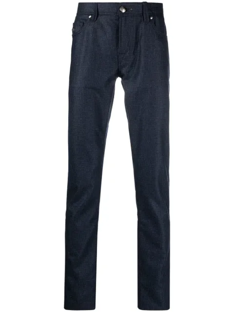 Sartoria Tramarossa checked straight-leg trousers