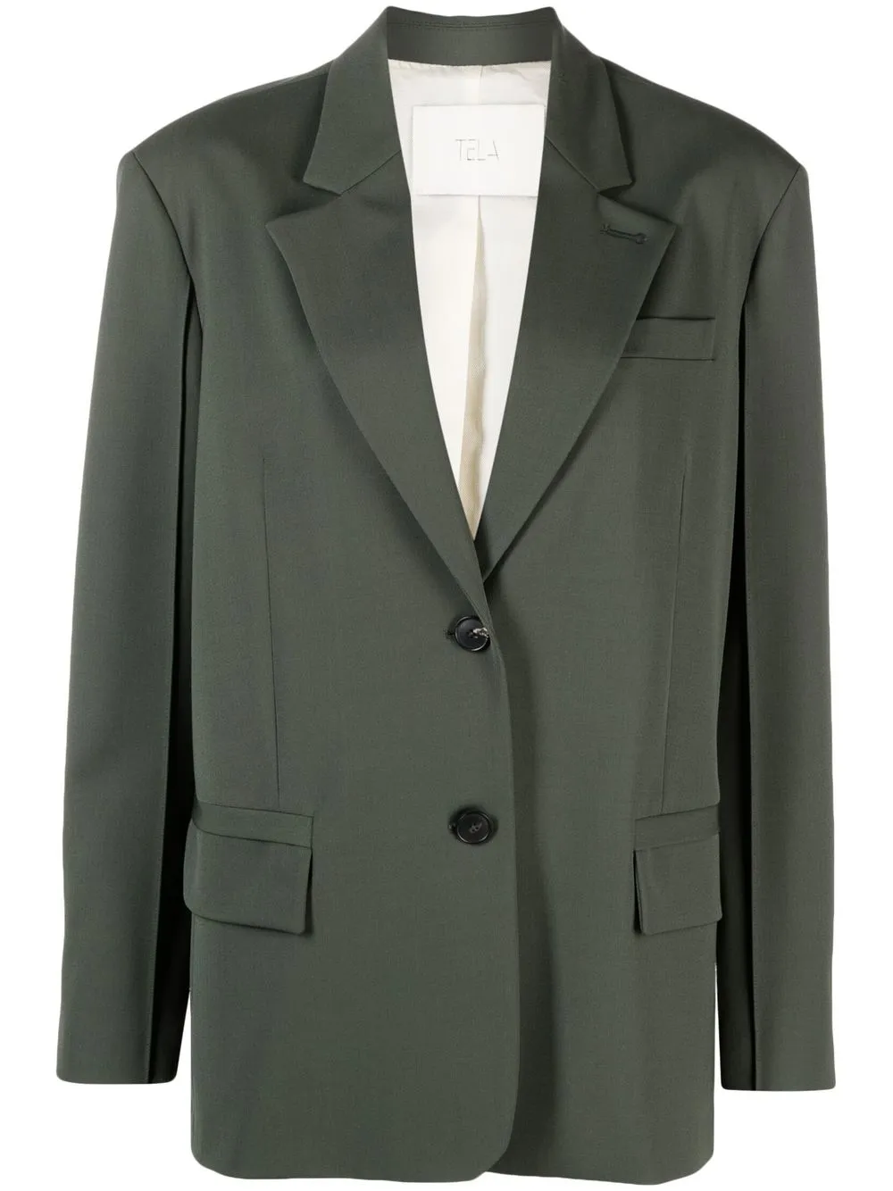 

Tela boxy-cut single-breasted blazer - Green