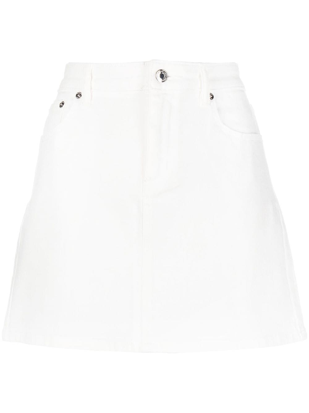 Michael Michael Kors Halbhoher Jeans-minirock In White