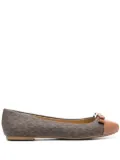 Michael Michael Kors Andrea monogram print ballerinas - Brown