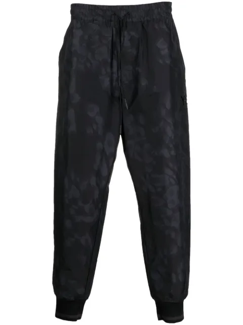 Y-3 leopard-print tapered-leg track pants