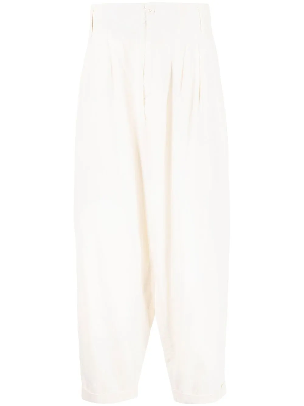 

YMC Creole tapered-leg cropped trousers - White