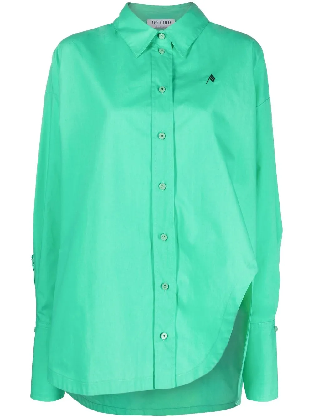 

The Attico Diana cut-out hem shirt - Green