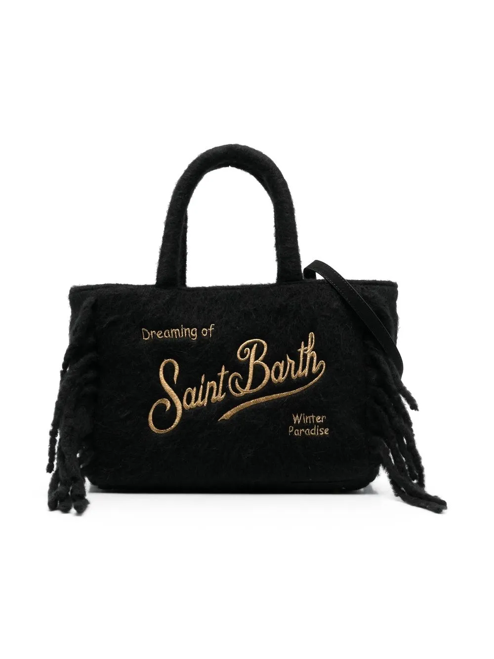 

MC2 Saint Barth Kids logo-embroidered tote bag - Black