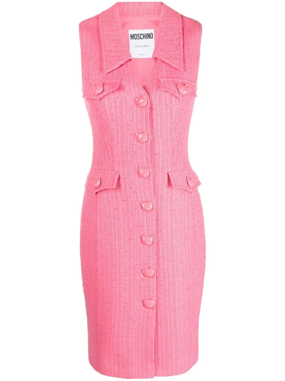 

Moschino vestido con motivo Teddy Bear - Rosado