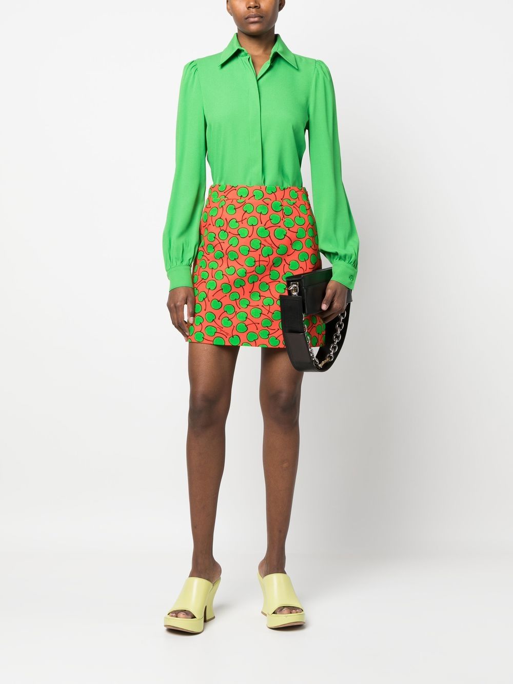 Moschino Mini-rok met appelprint - Rood